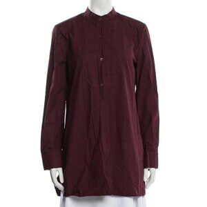 Marni Mock Neck Burgundy Tunic